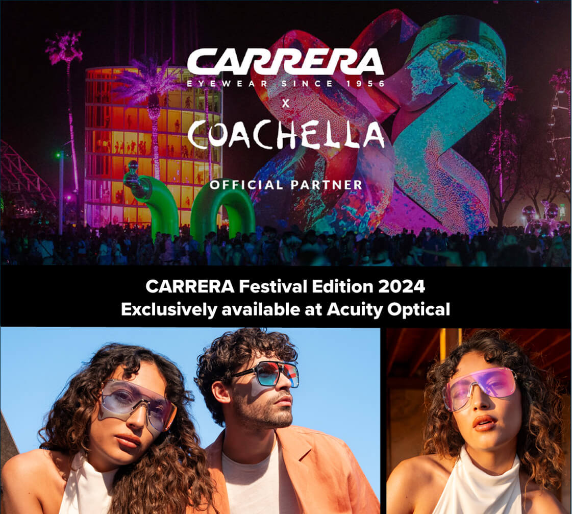 Coachella official partner - Carrera Festival Edition 2024 exclusively available at Acuity Optical